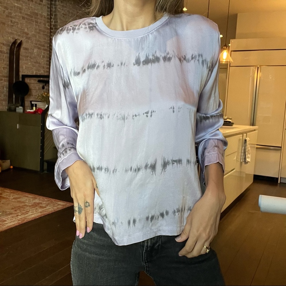 ATM Anthony Thomas Melillo silk long sleeve tie dye